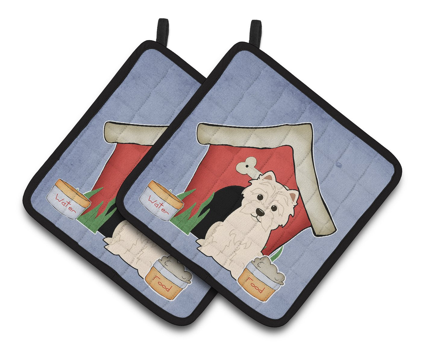 Dog House Collection Westie Pair of Pot Holders by Caroline's Treasures