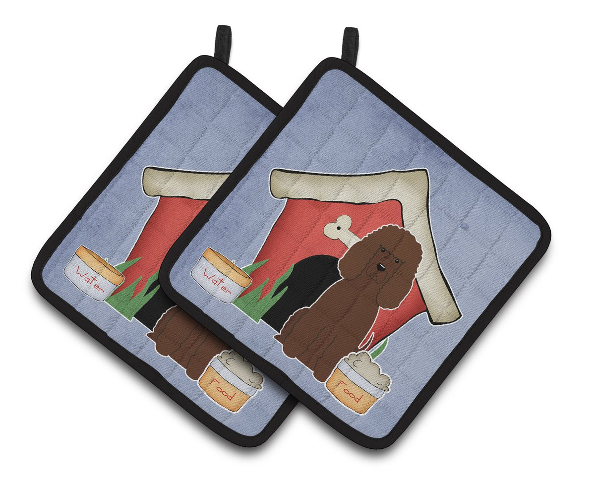 Dog House Collection Irish Water Spaniel Pair of Pot Holders by Caroline&#39;s Treasures