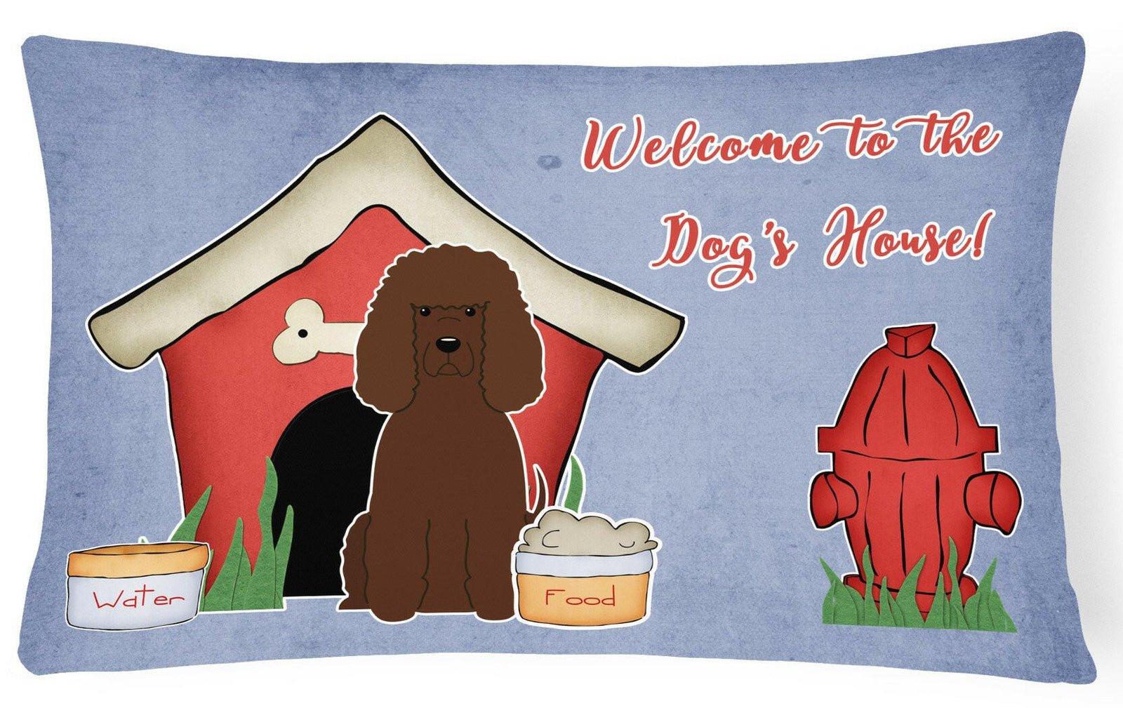 Dog House Collection Irish Water Spaniel Canvas Fabric Decorative Pillow BB2817PW1216 by Caroline's Treasures