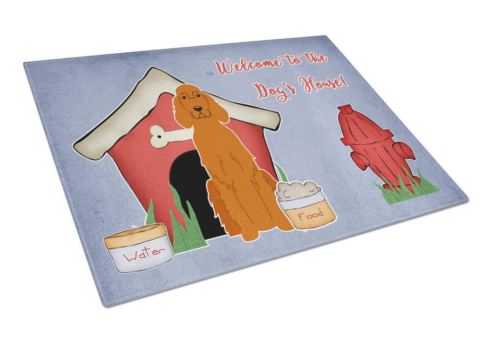 Dog House Collection Irish Setter Glass Cutting Board Large BB2818LCB by Caroline's Treasures