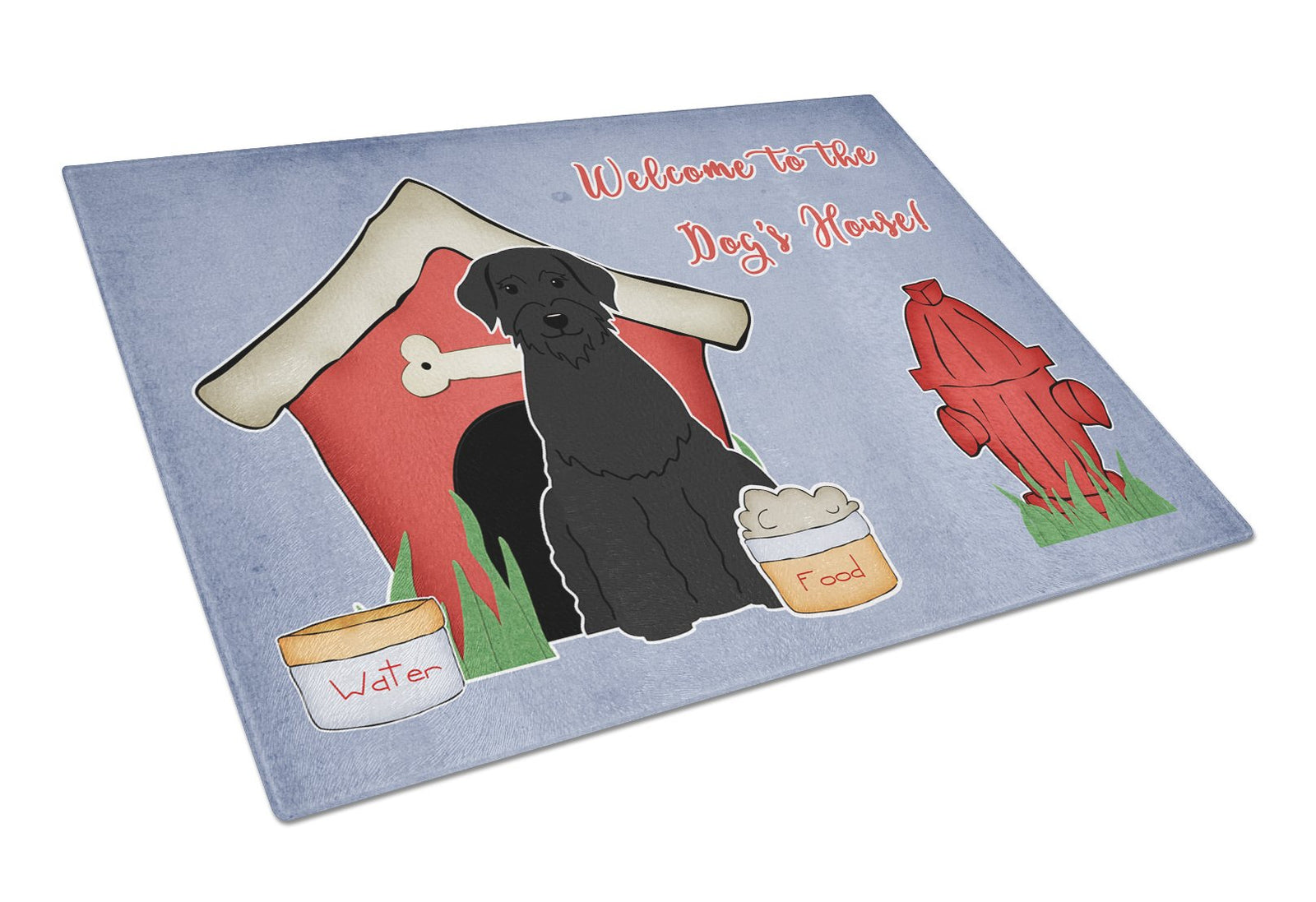 Dog House Collection Giant Schnauzer Glass Cutting Board Large BB2820LCB by Caroline's Treasures