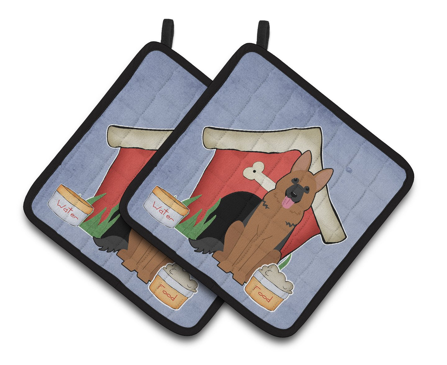 Dog House Collection German Shepherd Pair of Pot Holders by Caroline's Treasures