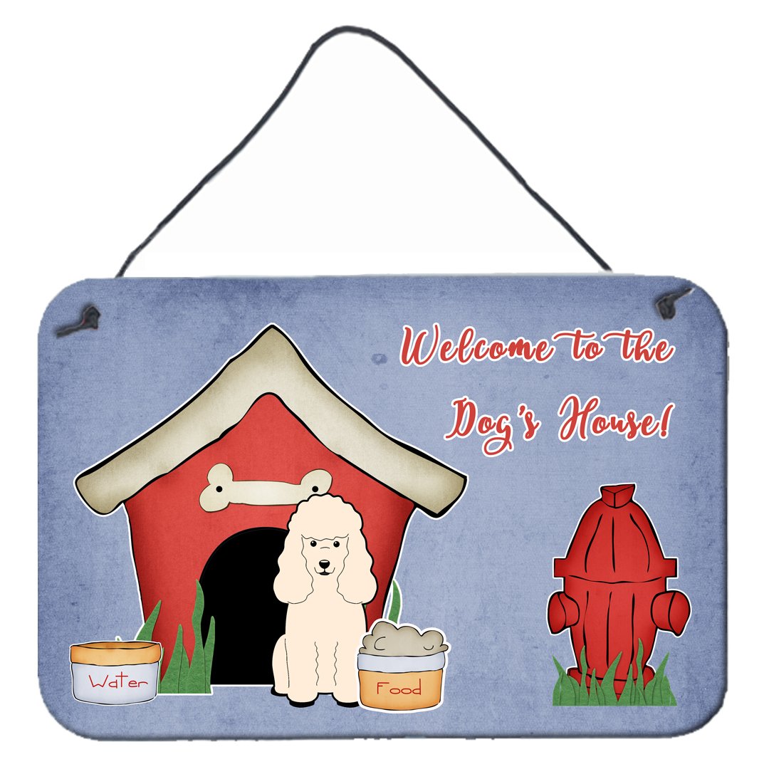 Dog House Collection Poodle White Wall or Door Hanging Prints BB2824DS812 by Caroline's Treasures
