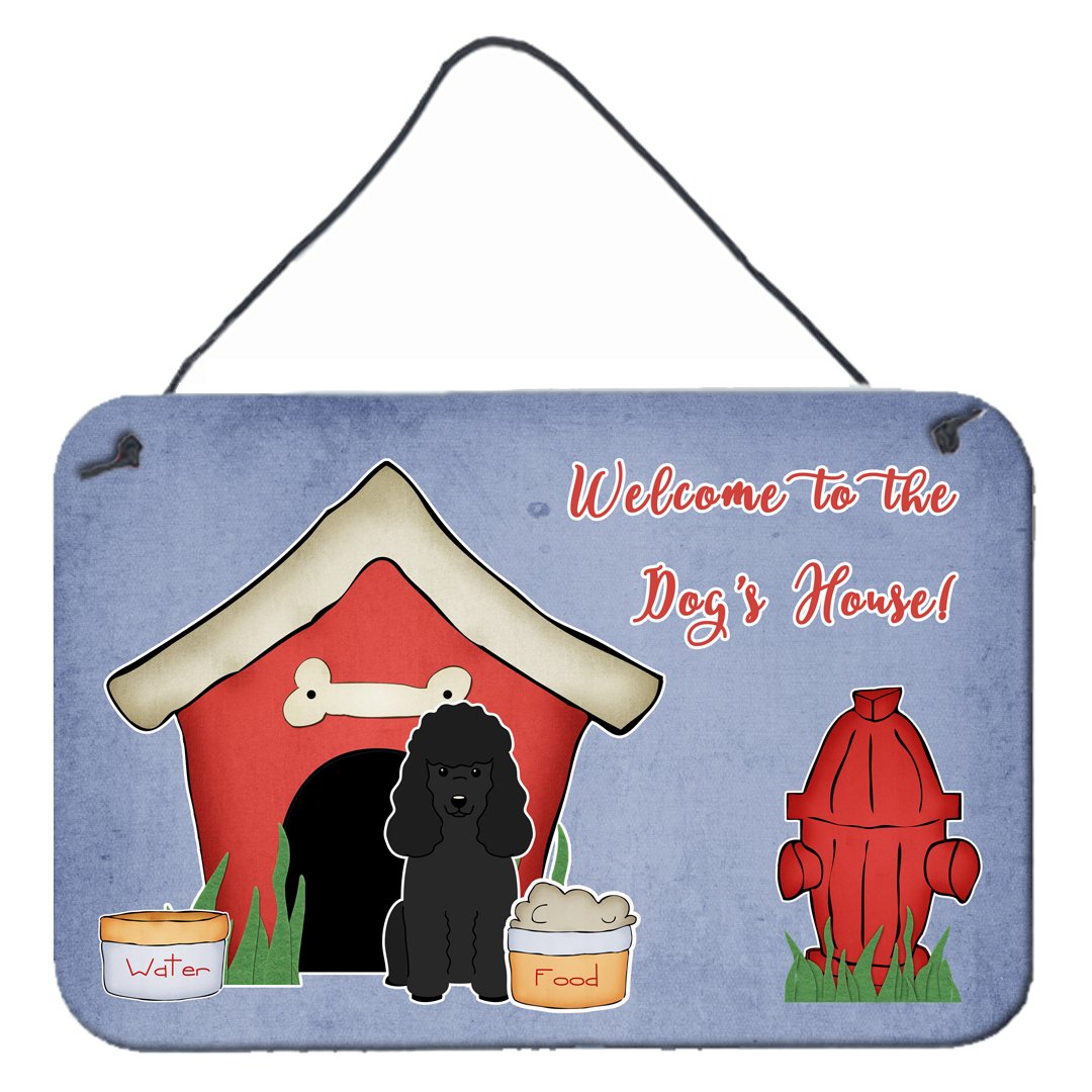 Dog House Collection Poodle Black Wall or Door Hanging Prints by Caroline's Treasures
