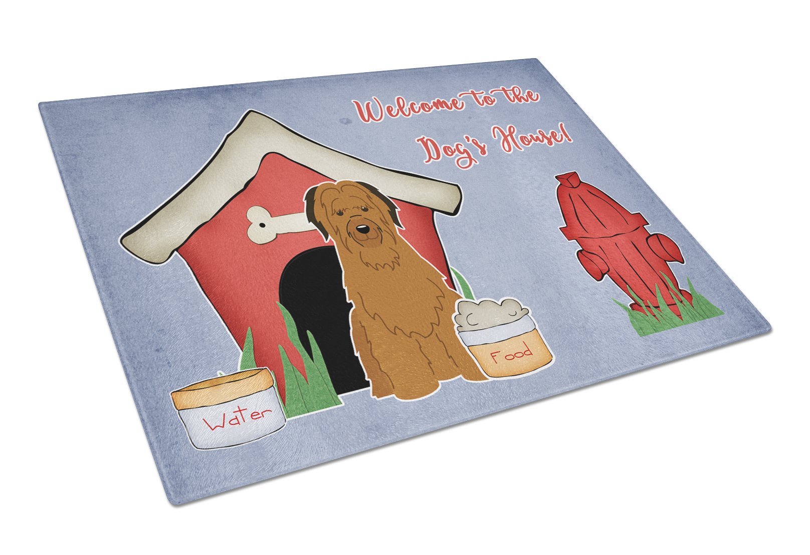 Dog House Collection Briard Brown Glass Cutting Board Large BB2836LCB by Caroline's Treasures