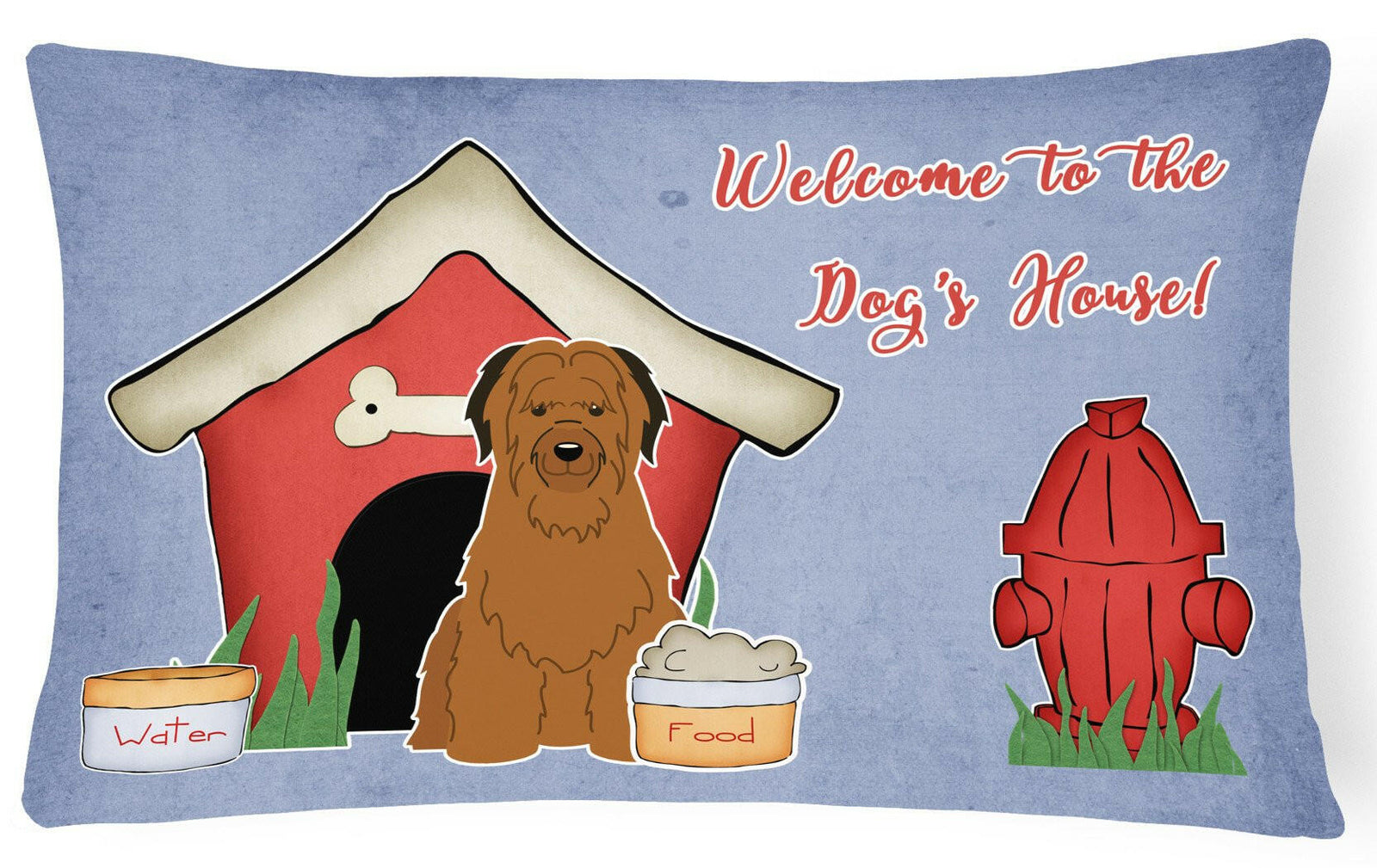 Dog House Collection Briard Brown Canvas Fabric Decorative Pillow BB2836PW1216 by Caroline's Treasures