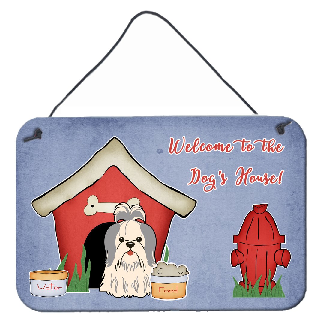 Dog House Collection Shih Tzu Silver White Wall or Door Hanging Prints by Caroline's Treasures