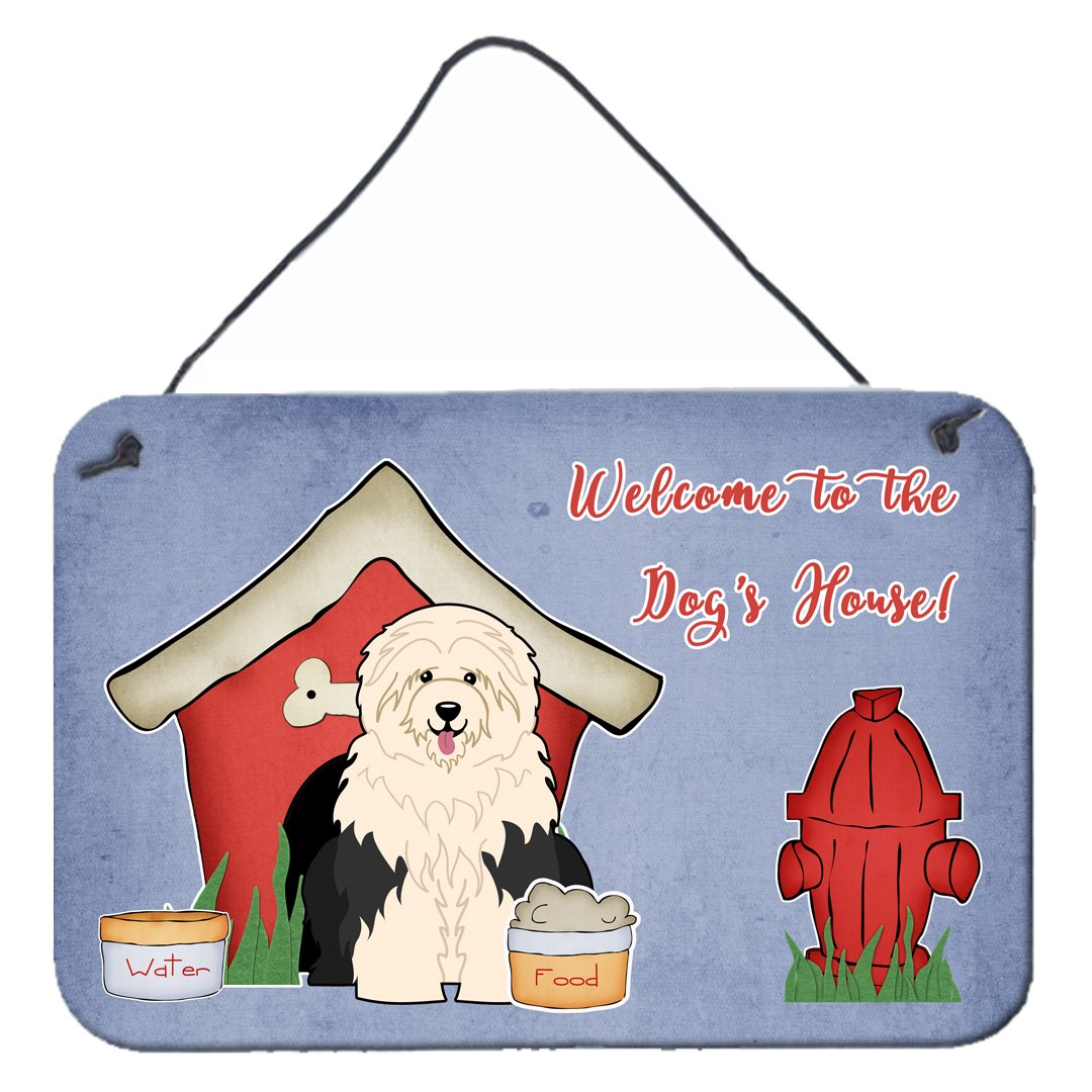 Dog House Collection Old English Sheepdog Wall or Door Hanging Prints by Caroline's Treasures