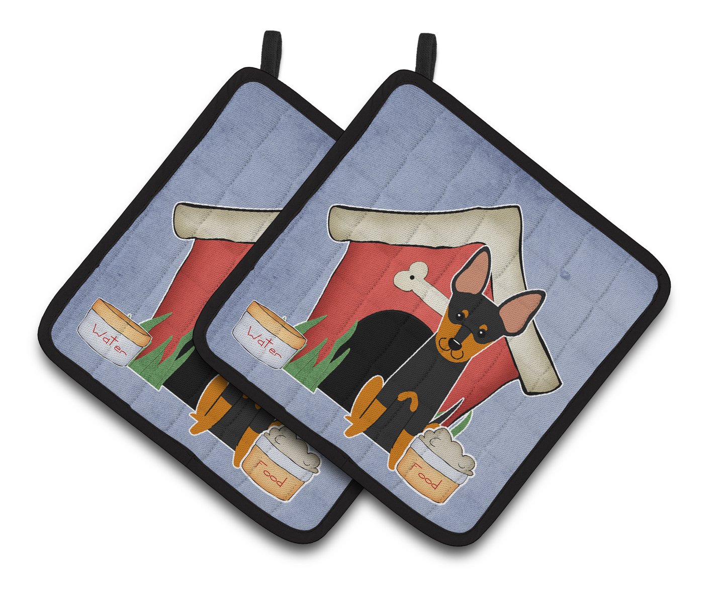 Dog House Collection English Toy Terrier Pair of Pot Holders by Caroline's Treasures