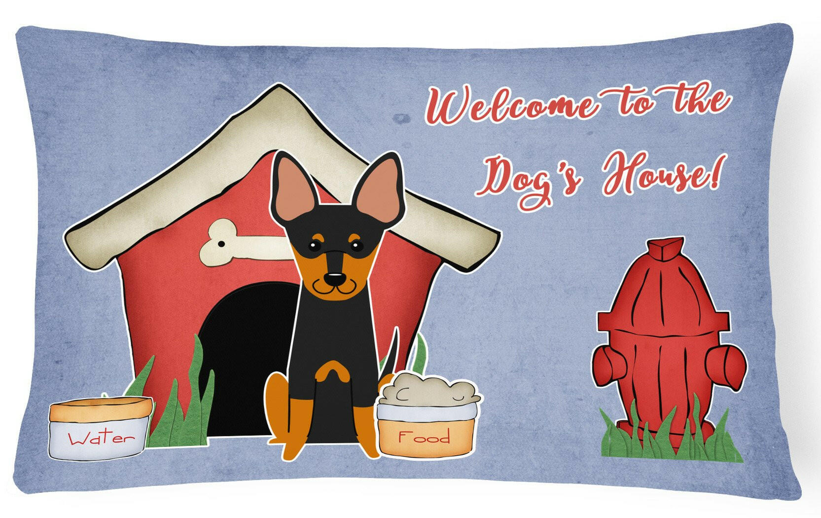 Dog House Collection English Toy Terrier Canvas Fabric Decorative Pillow BB2863PW1216 by Caroline's Treasures