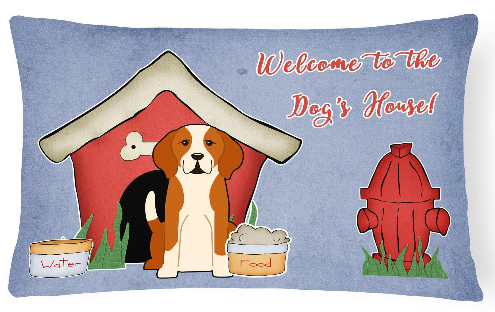 Dog House Collection English Foxhound Canvas Fabric Decorative Pillow BB2864PW1216 by Caroline's Treasures