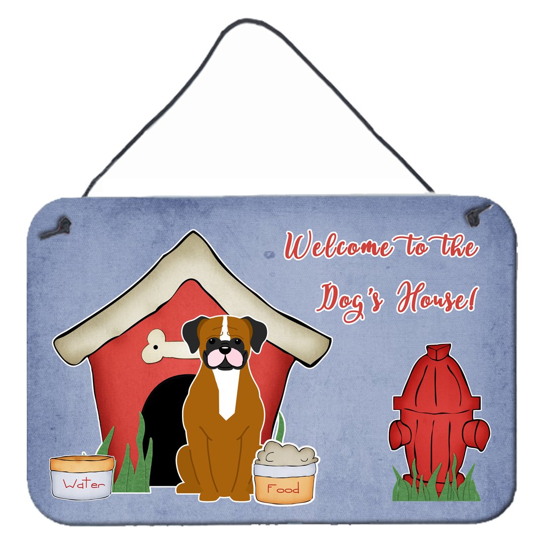 Dog House Collection Flashy Fawn Boxer Wall or Door Hanging Prints by Caroline's Treasures