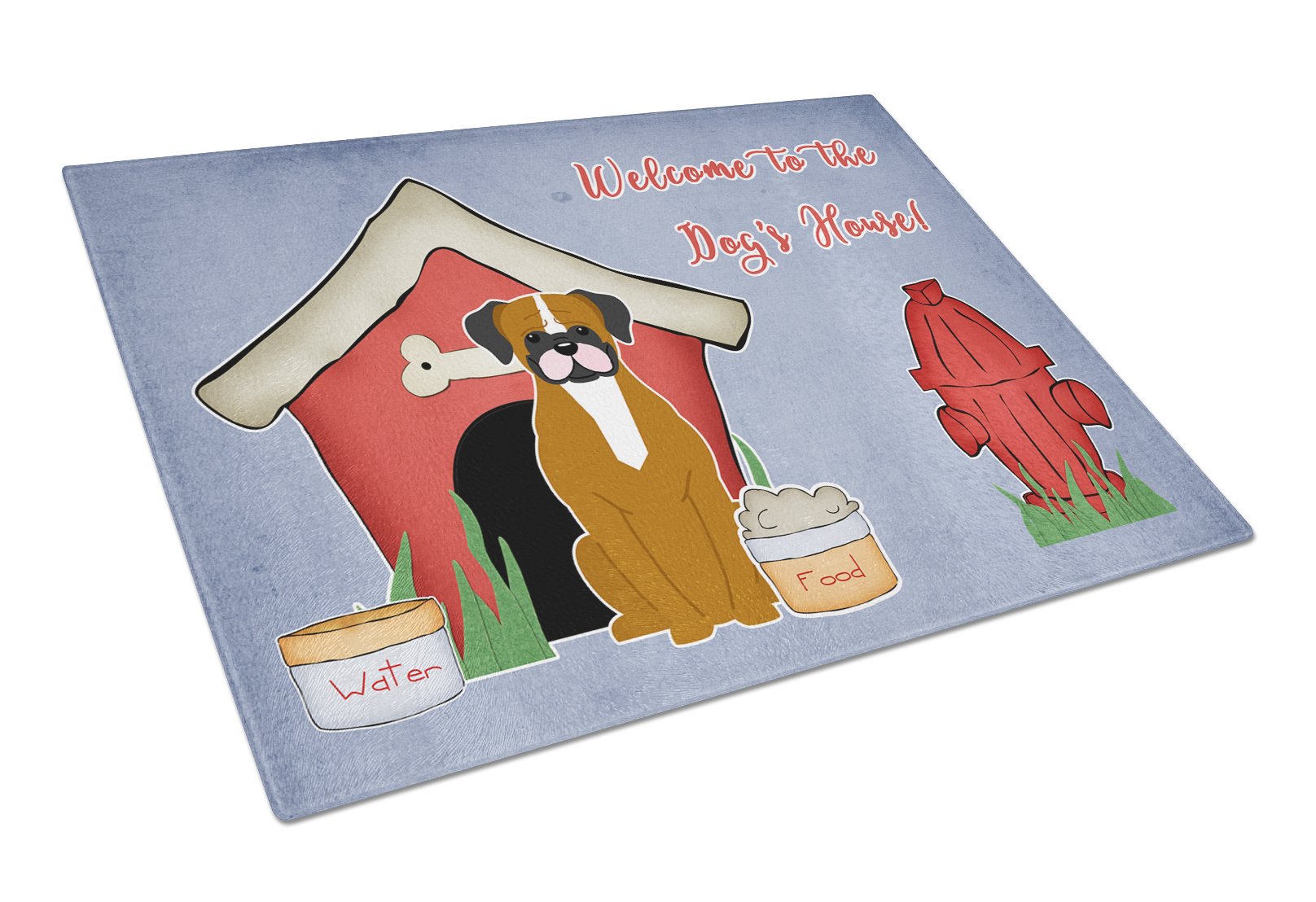 Dog House Collection Flashy Fawn Boxer Glass Cutting Board Large BB2870LCB by Caroline's Treasures