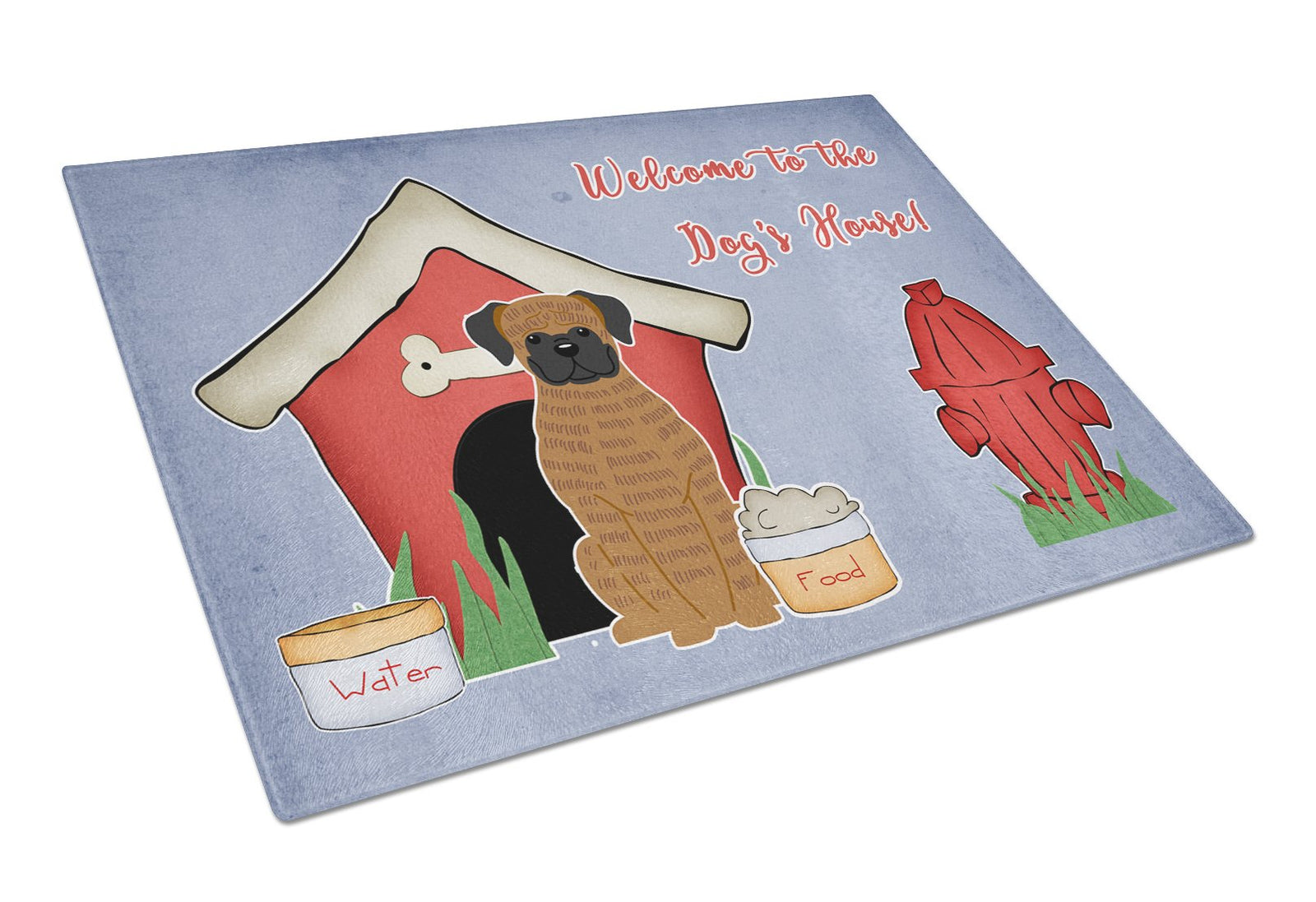 Dog House Collection Brindle Boxer Glass Cutting Board Large BB2871LCB by Caroline's Treasures