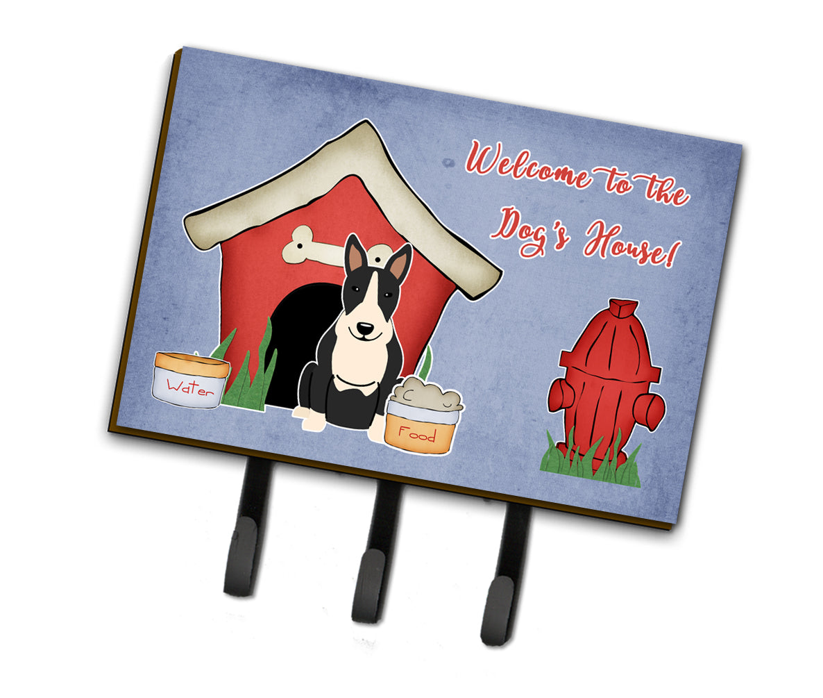 Dog House Collection Bull Terrier Black White Leash or Key Holder BB2887TH68