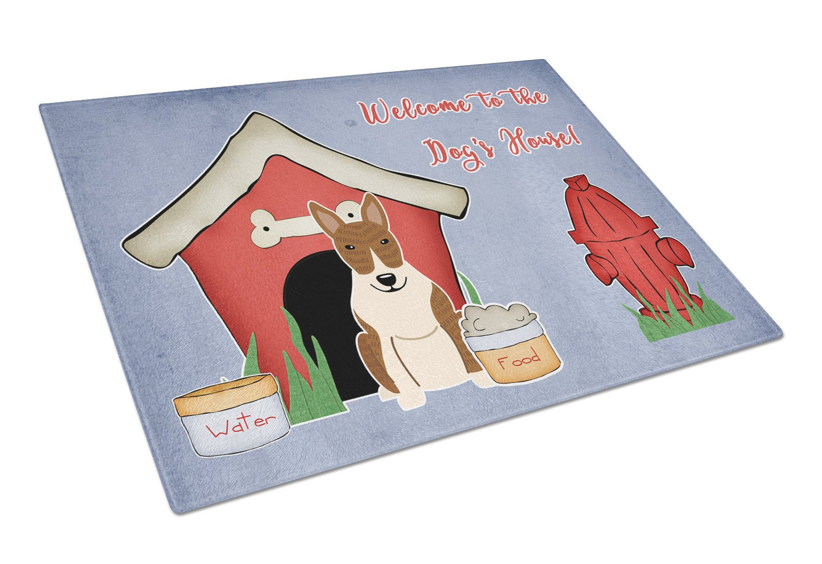 Dog House Collection Bull Terrier Brindle Glass Cutting Board Large BB2891LCB by Caroline's Treasures