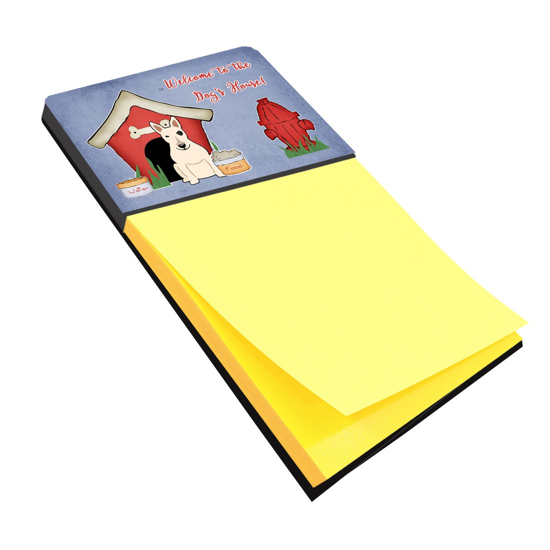 Dog House Collection Bull Terrier White Sticky Note Holder BB2892SN by Caroline's Treasures
