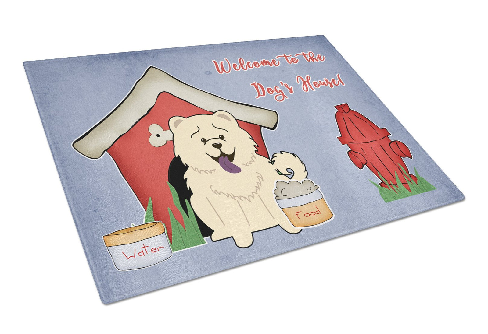 Dog House Collection Chow Chow White Glass Cutting Board Large BB2894LCB by Caroline's Treasures