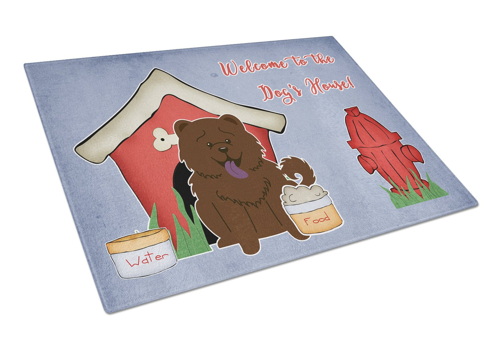 Dog House CollectionChow Chow Chocolate Glass Cutting Board Large BB2895LCB by Caroline's Treasures