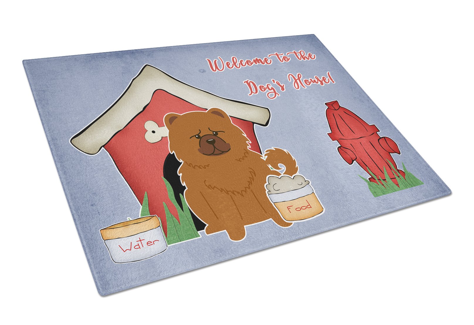 Dog House Collection Chow Chow Red Glass Cutting Board Large BB2896LCB by Caroline's Treasures