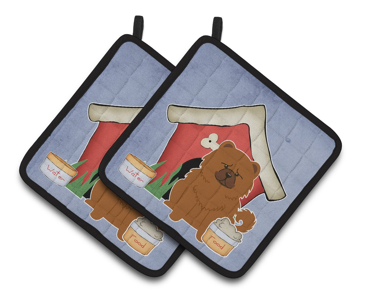 Dog House Collection Chow Chow Red Pair of Pot Holders BB2896PTHD by Caroline's Treasures