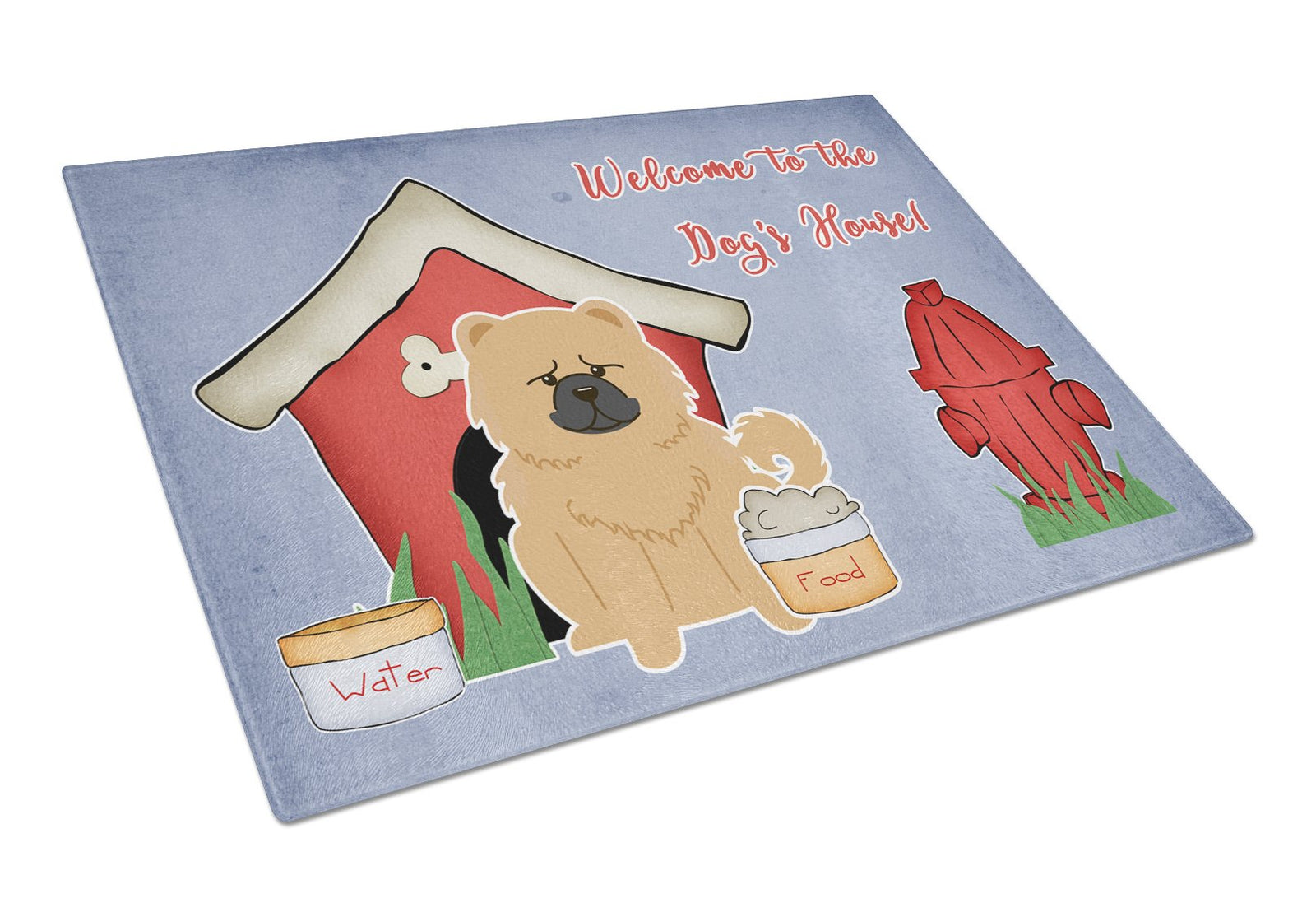 Dog House Collection Chow Chow Cream Glass Cutting Board Large BB2898LCB by Caroline's Treasures