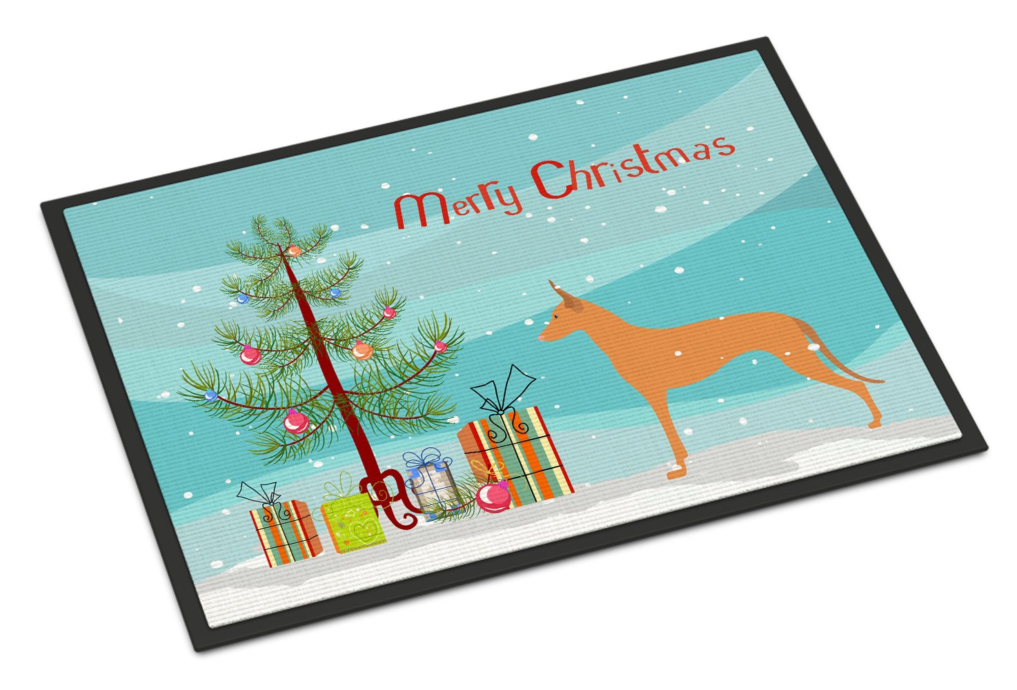 Pharaoh Hound Merry Christmas Tree Indoor or Outdoor Mat 24x36 BB2906JMAT by Caroline's Treasures
