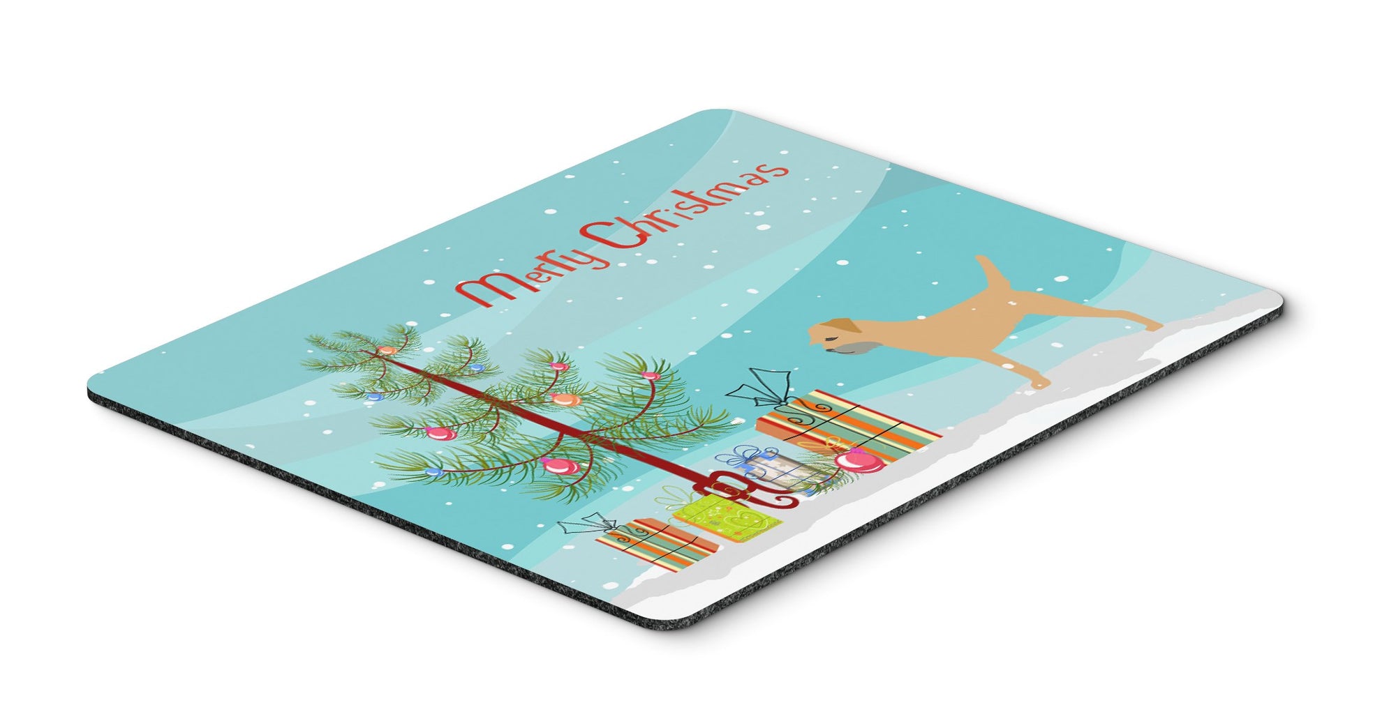 Border Terrier Merry Christmas Tree Mouse Pad, Hot Pad or Trivet by Caroline's Treasures