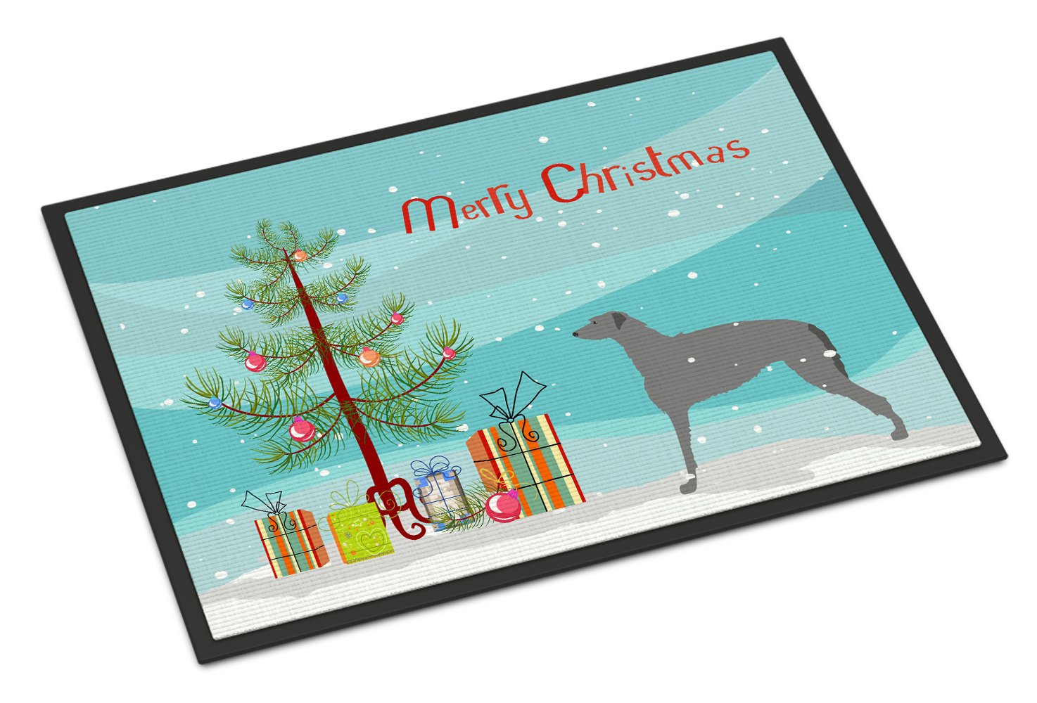Scottish Deerhound Merry Christmas Tree Indoor or Outdoor Mat 24x36 BB2914JMAT by Caroline's Treasures