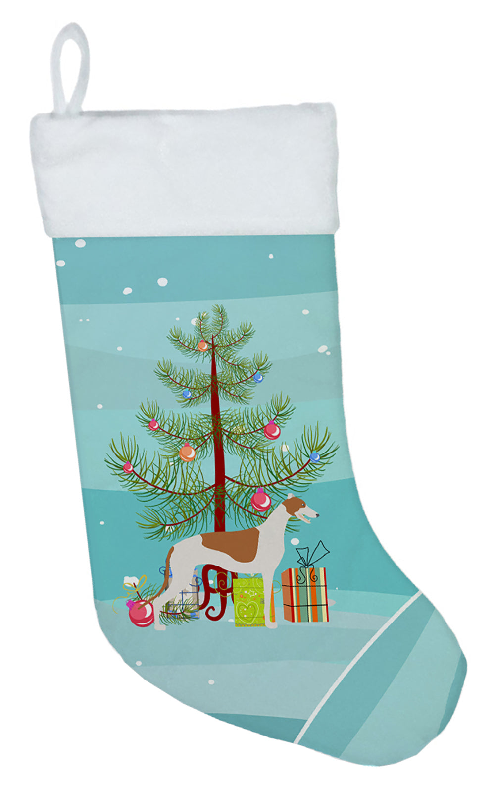 Greyhound Merry Christmas Tree Christmas Stocking BB2923CS