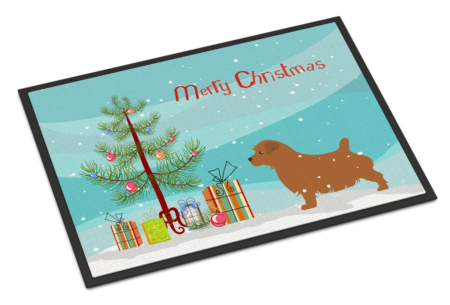 Norfolk Terrier Merry Christmas Tree Indoor or Outdoor Mat 24x36 BB2927JMAT by Caroline's Treasures
