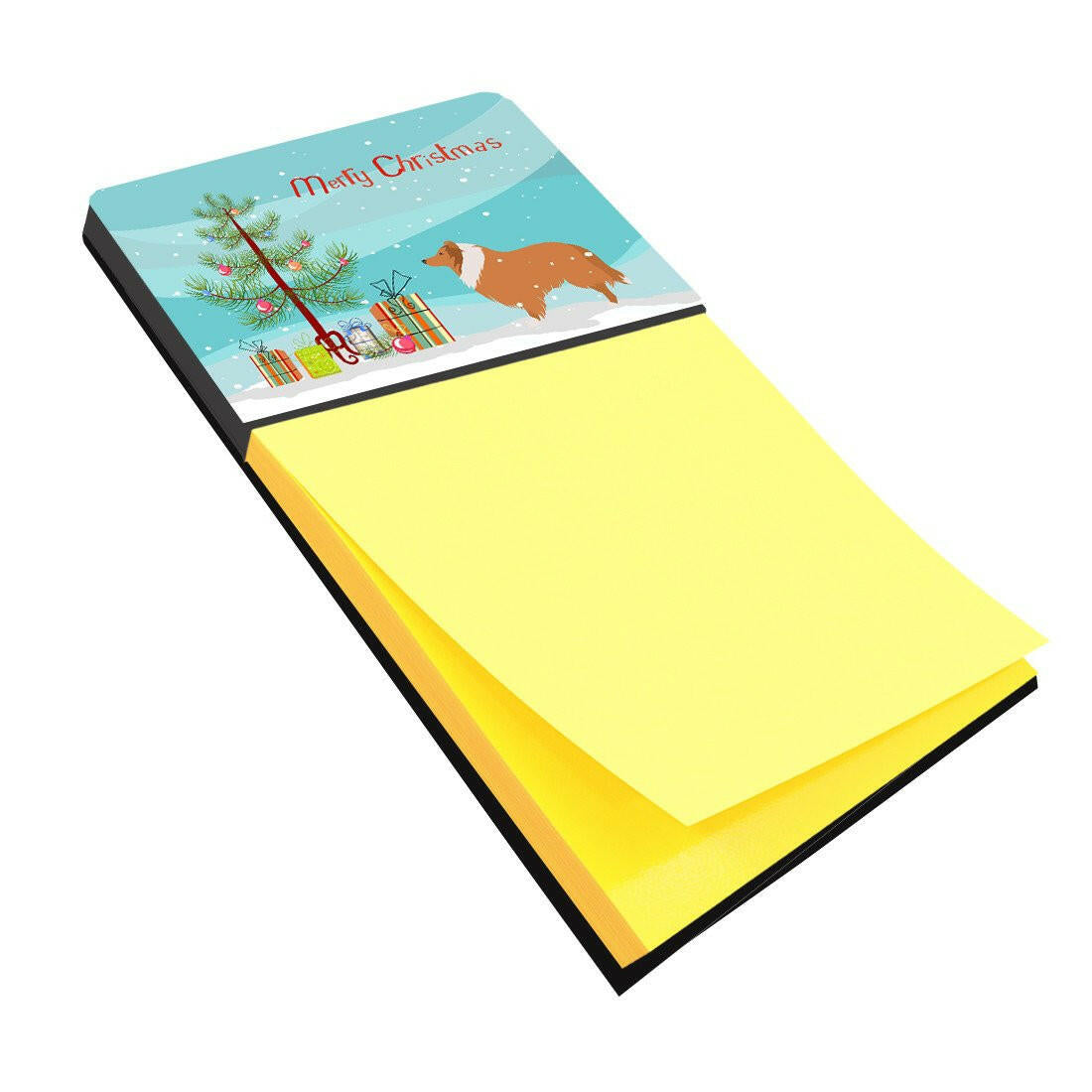 Collie Dog Merry Christmas Tree Sticky Note Holder BB2934SN by Caroline's Treasures