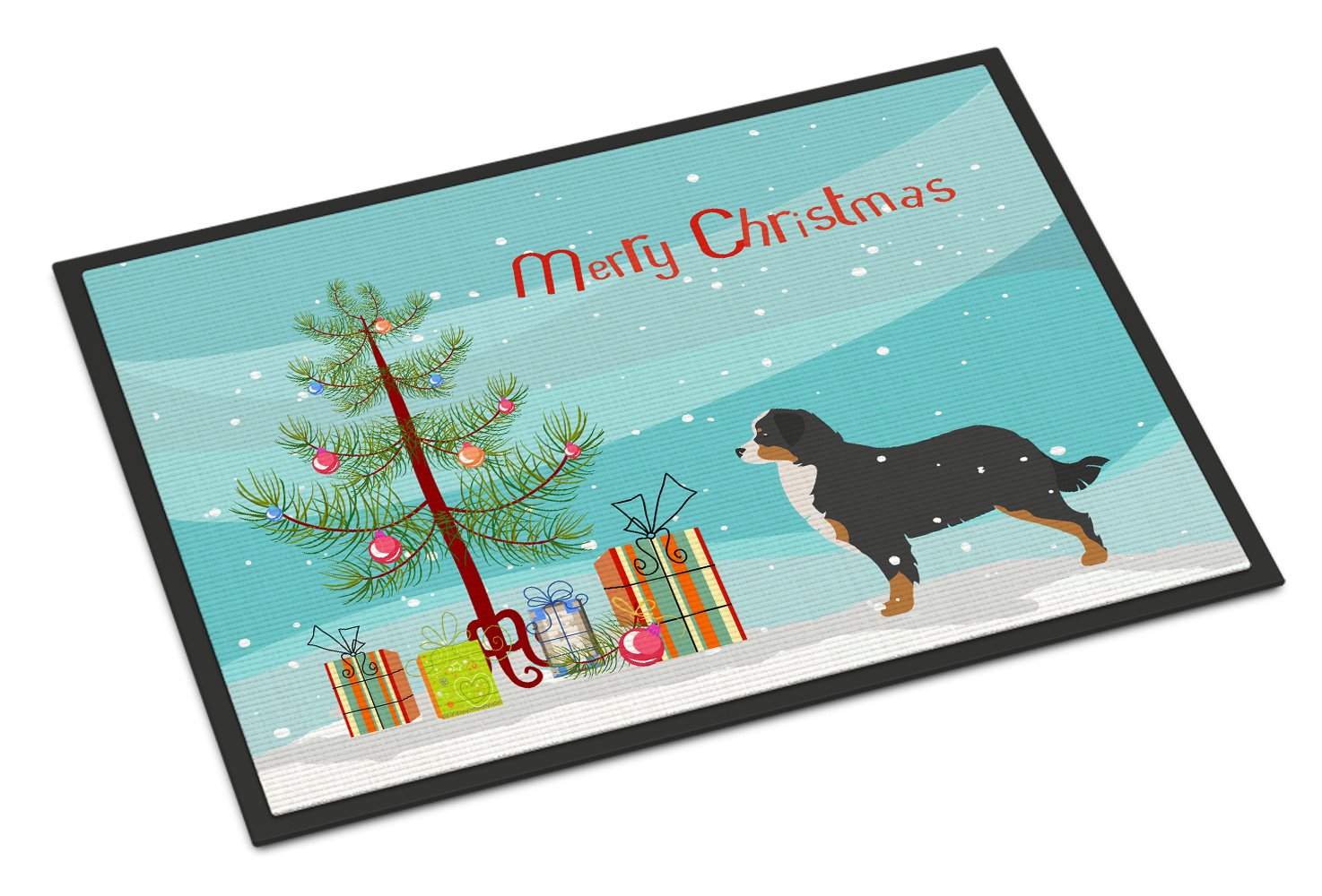 Bernese Mountain Dog Merry Christmas Tree Indoor or Outdoor Mat 24x36 BB2937JMAT by Caroline's Treasures