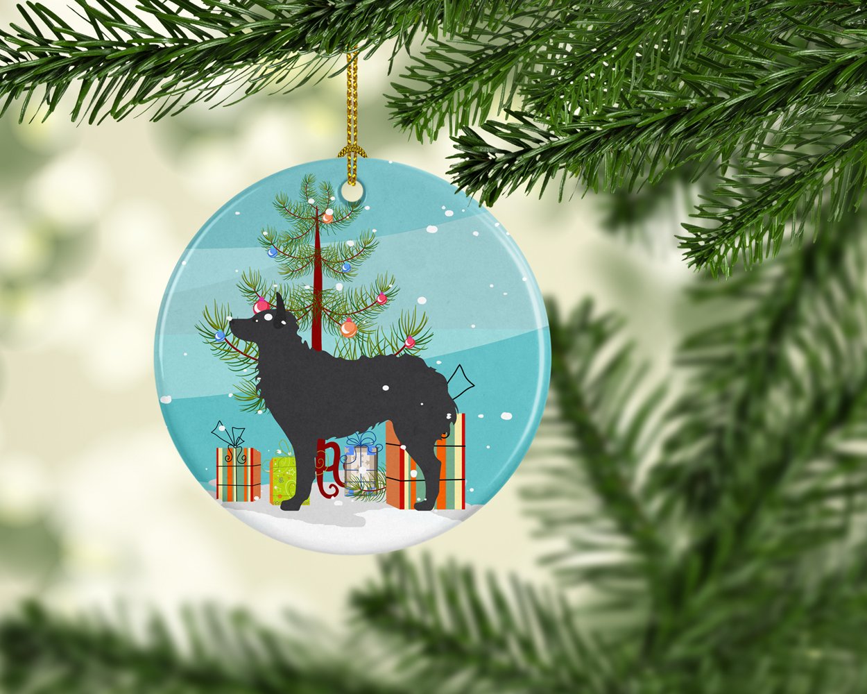Croatian Sheepdog Merry Christmas Tree Ceramic Ornament BB2939CO1 by Caroline's Treasures