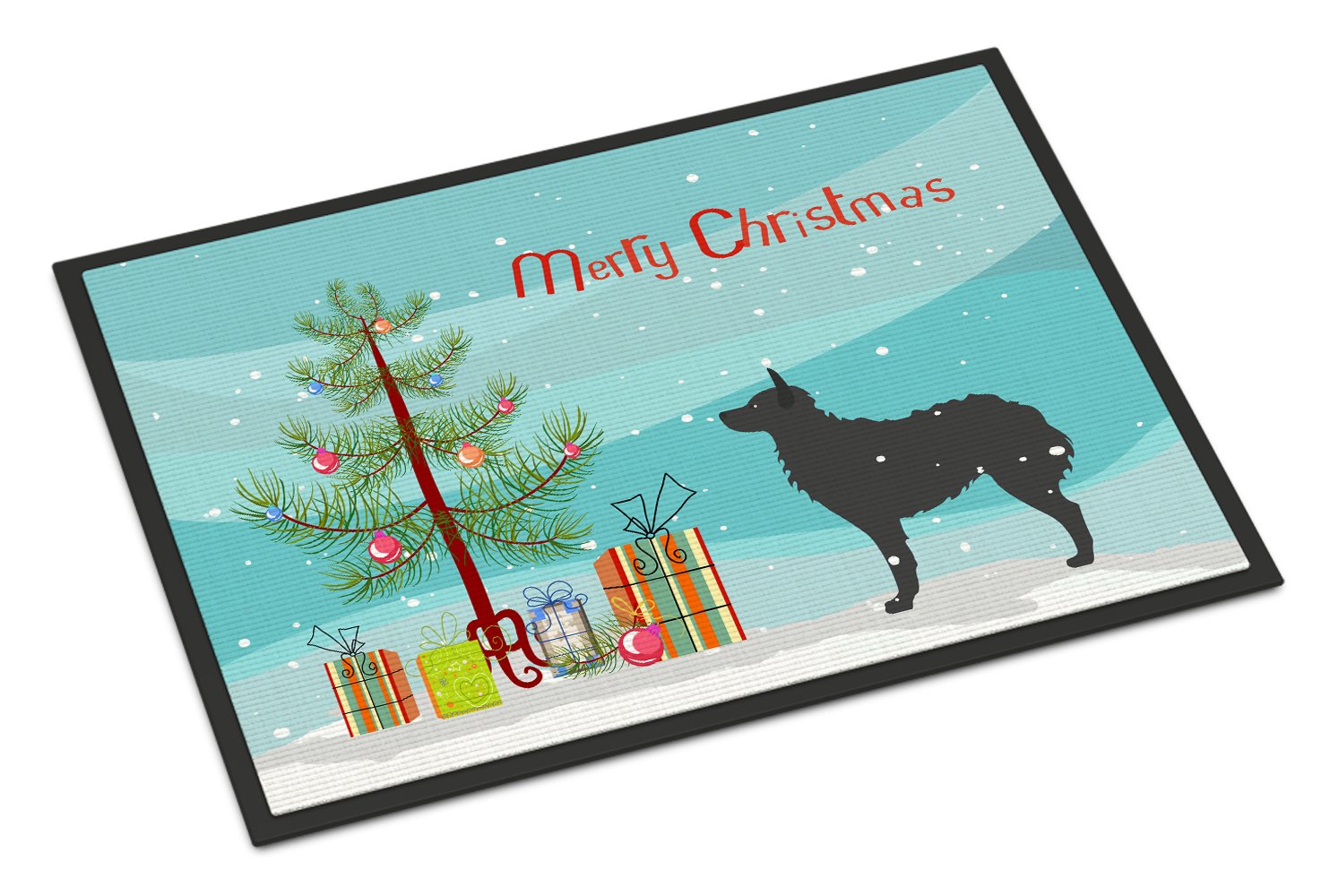Croatian Sheepdog Merry Christmas Tree Indoor or Outdoor Mat 24x36 BB2939JMAT by Caroline's Treasures