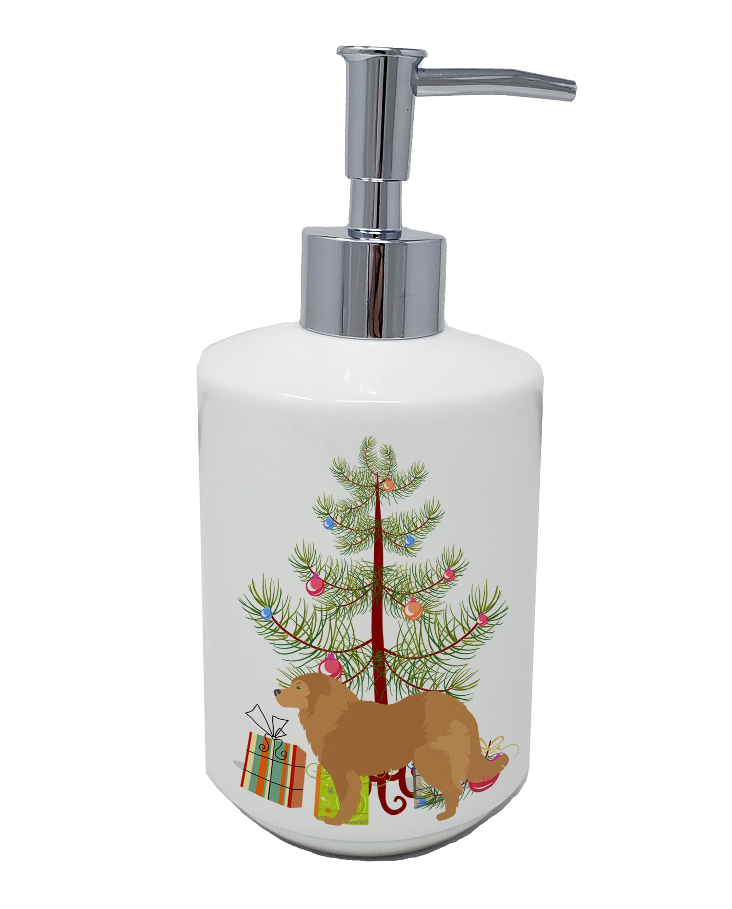 Buy this Caucasian Shepherd Dog Merry Christmas Tree Ceramic Soap Dispenser