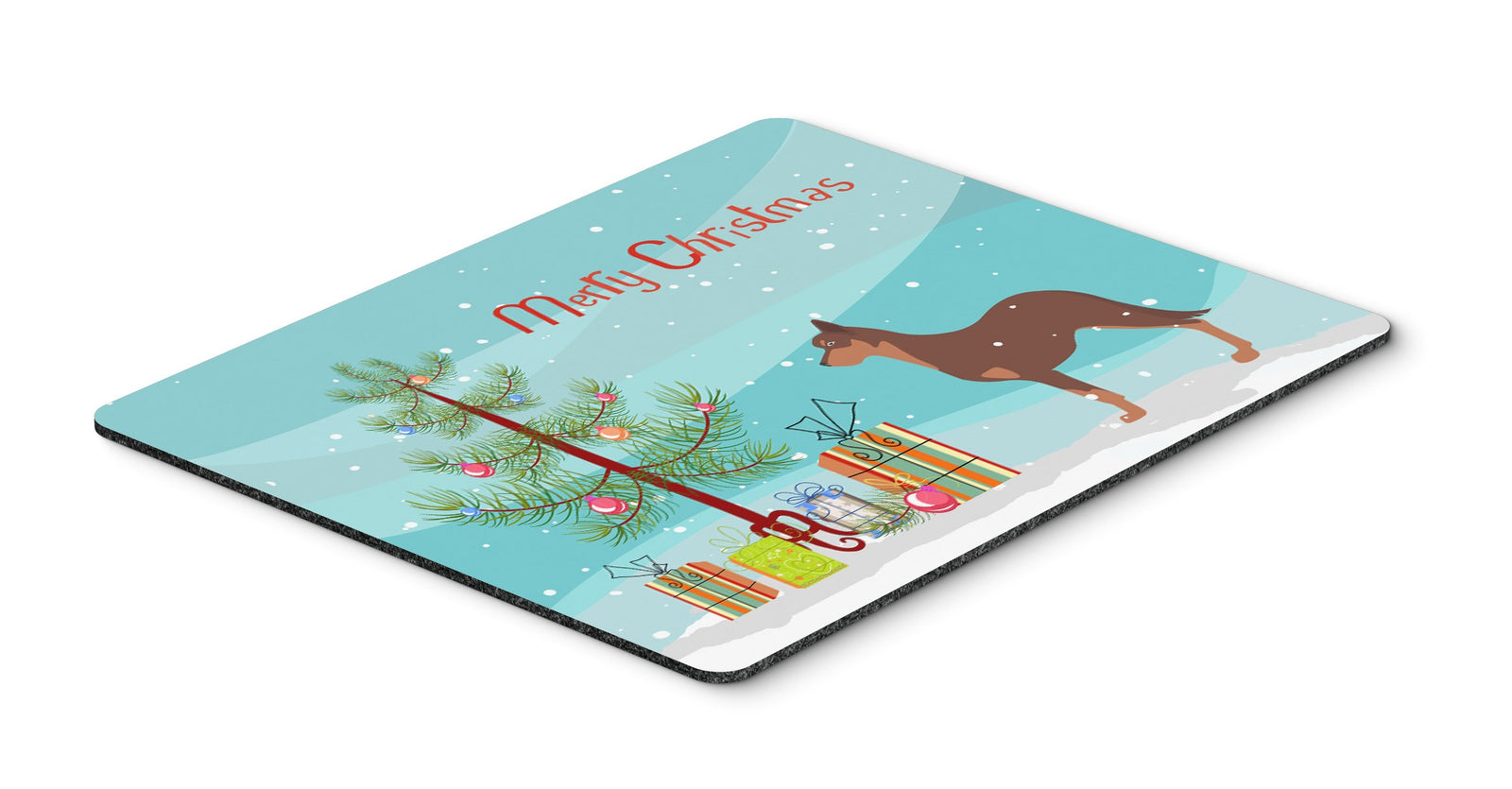 Australian Kelpie Dog Merry Christmas Tree Mouse Pad, Hot Pad or Trivet by Caroline's Treasures