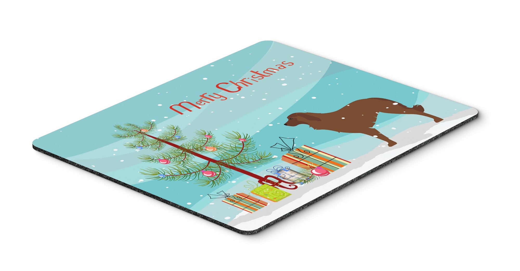 Portuguese Sheepdog Dog Merry Christmas Tree Mouse Pad, Hot Pad or Trivet by Caroline's Treasures