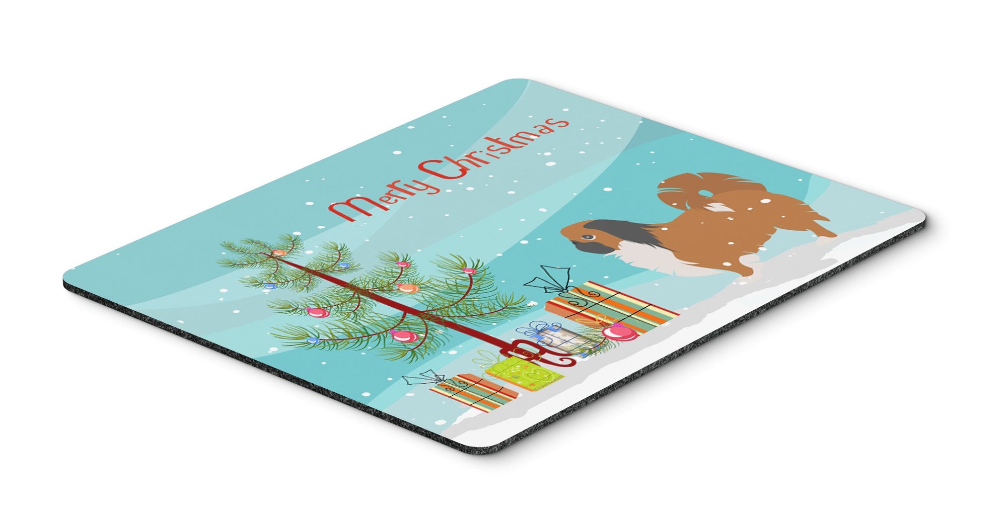 Pekingese Merry Christmas Tree Mouse Pad, Hot Pad or Trivet by Caroline's Treasures