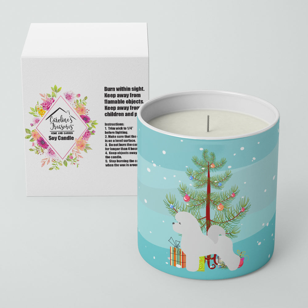 Bichon Frise Merry Christmas Tree 10 oz Decorative Soy Candle - the-store.com