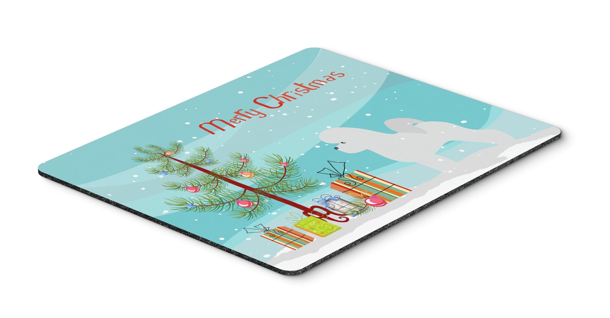 Bichon Frise Merry Christmas Tree Mouse Pad, Hot Pad or Trivet by Caroline's Treasures
