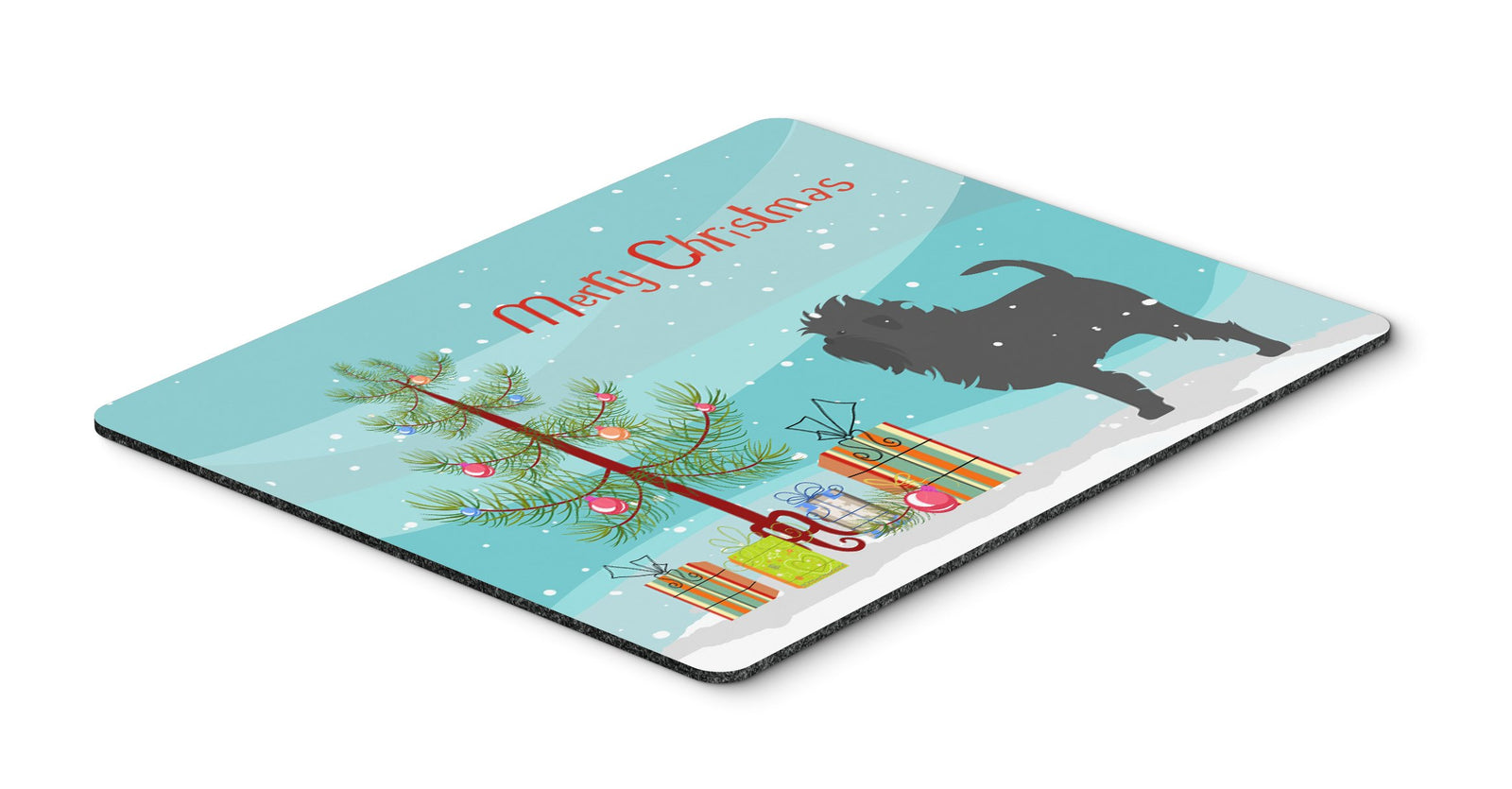 Affenpinscher Merry Christmas Tree Mouse Pad, Hot Pad or Trivet by Caroline's Treasures