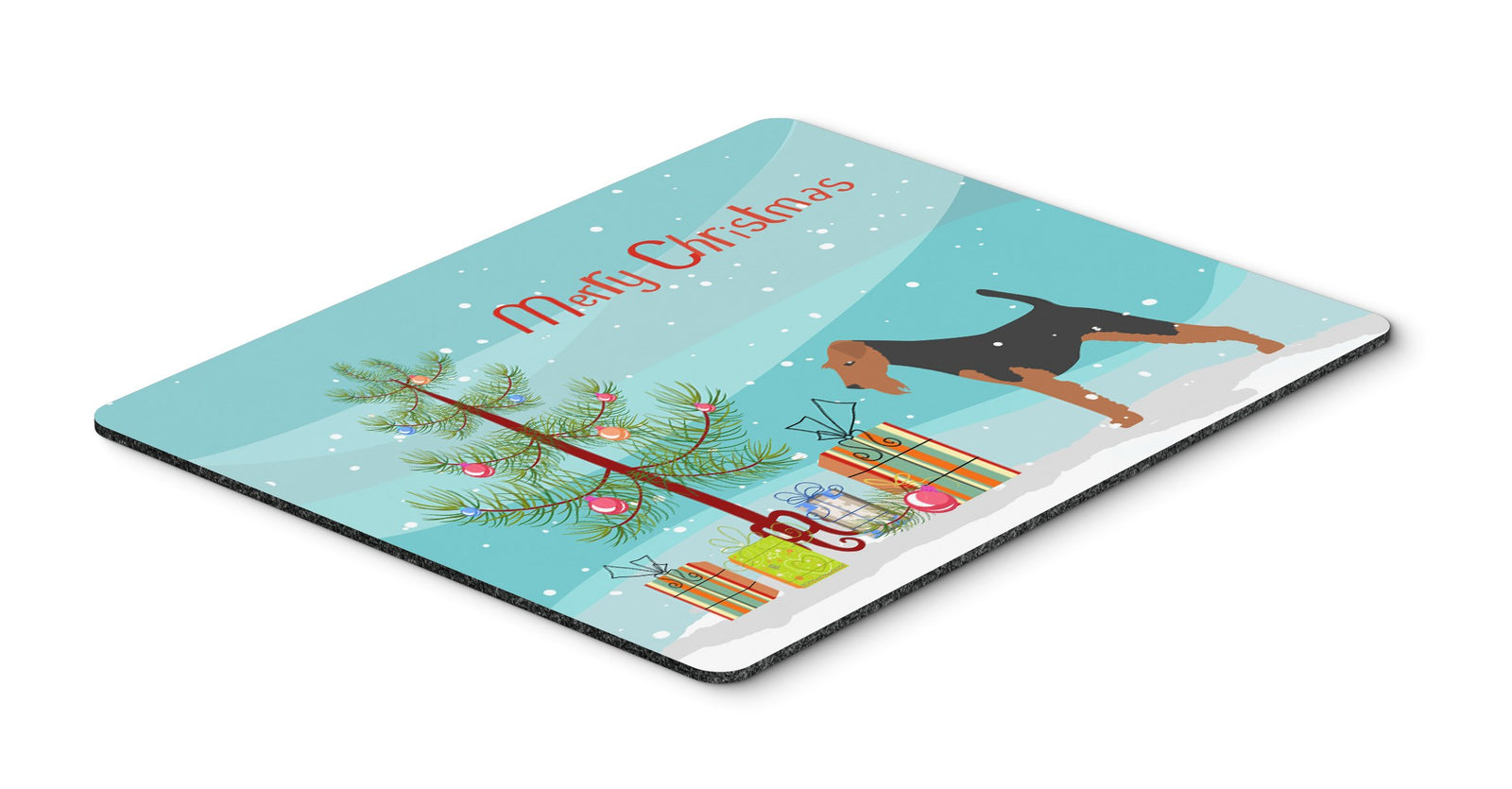 Airedale Terrier Merry Christmas Tree Mouse Pad, Hot Pad or Trivet by Caroline's Treasures