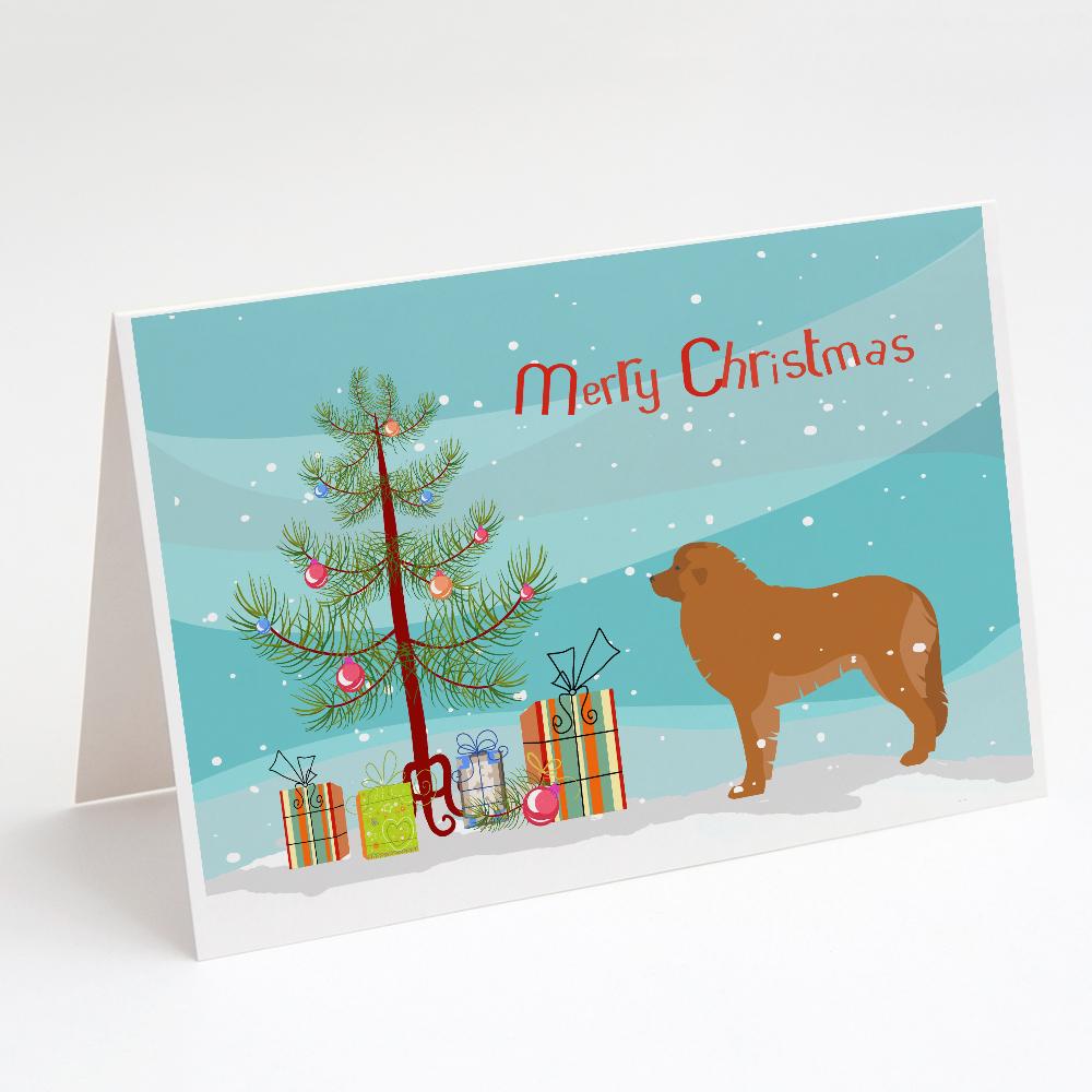 Buy this Leonberger Merry Christmas Tree Greeting Cards and Envelopes Pack of 8