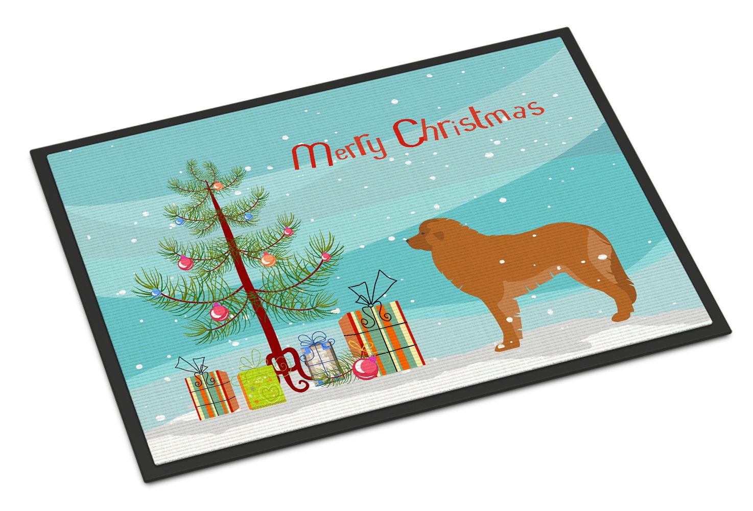 Leonberger Merry Christmas Tree Indoor or Outdoor Mat 24x36 BB2976JMAT by Caroline's Treasures