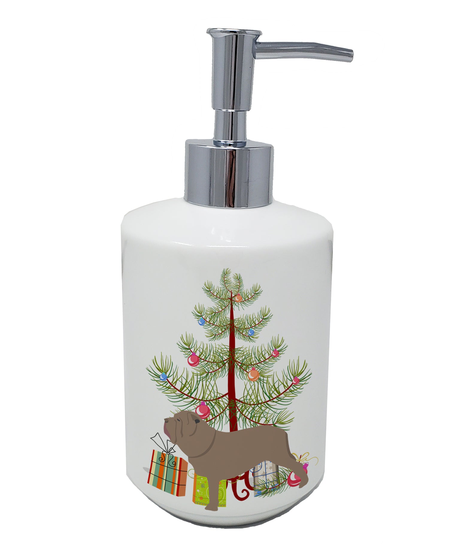Buy this Neapolitan Mastiff Merry Christmas Tree Ceramic Soap Dispenser