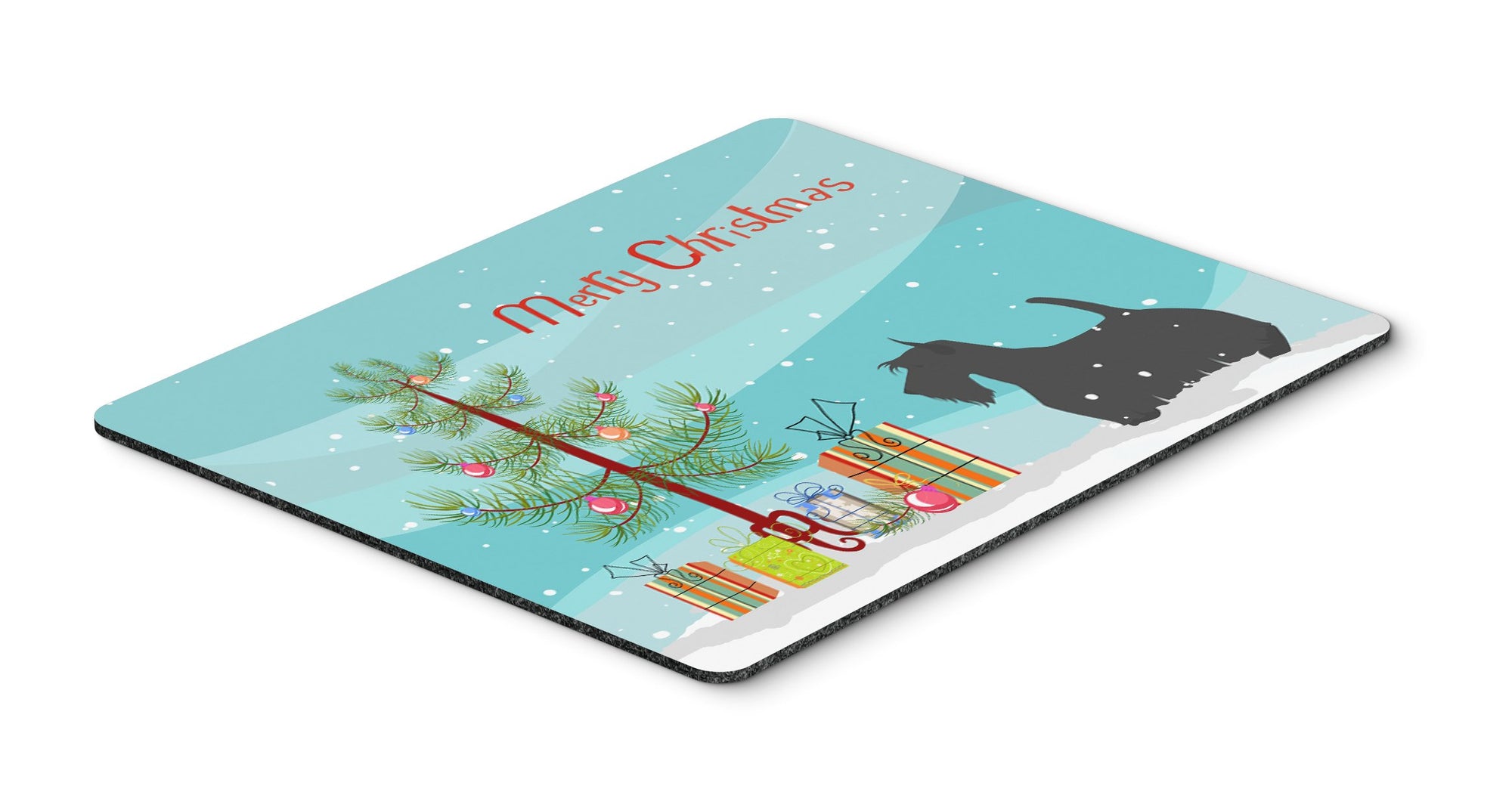 Scottish Terrier Merry Christmas Tree Mouse Pad, Hot Pad or Trivet by Caroline's Treasures