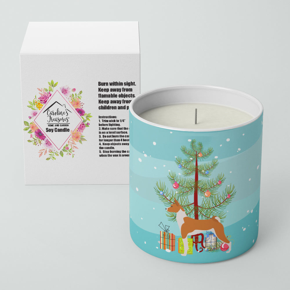 Buy this Basenji Merry Christmas Tree 10 oz Decorative Soy Candle