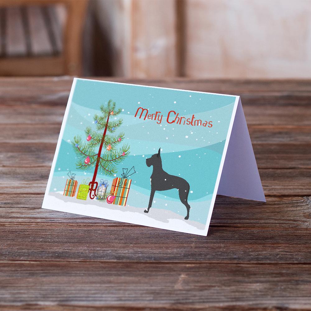 Buy this Great Dane Merry Christmas Tree Greeting Cards and Envelopes Pack of 8