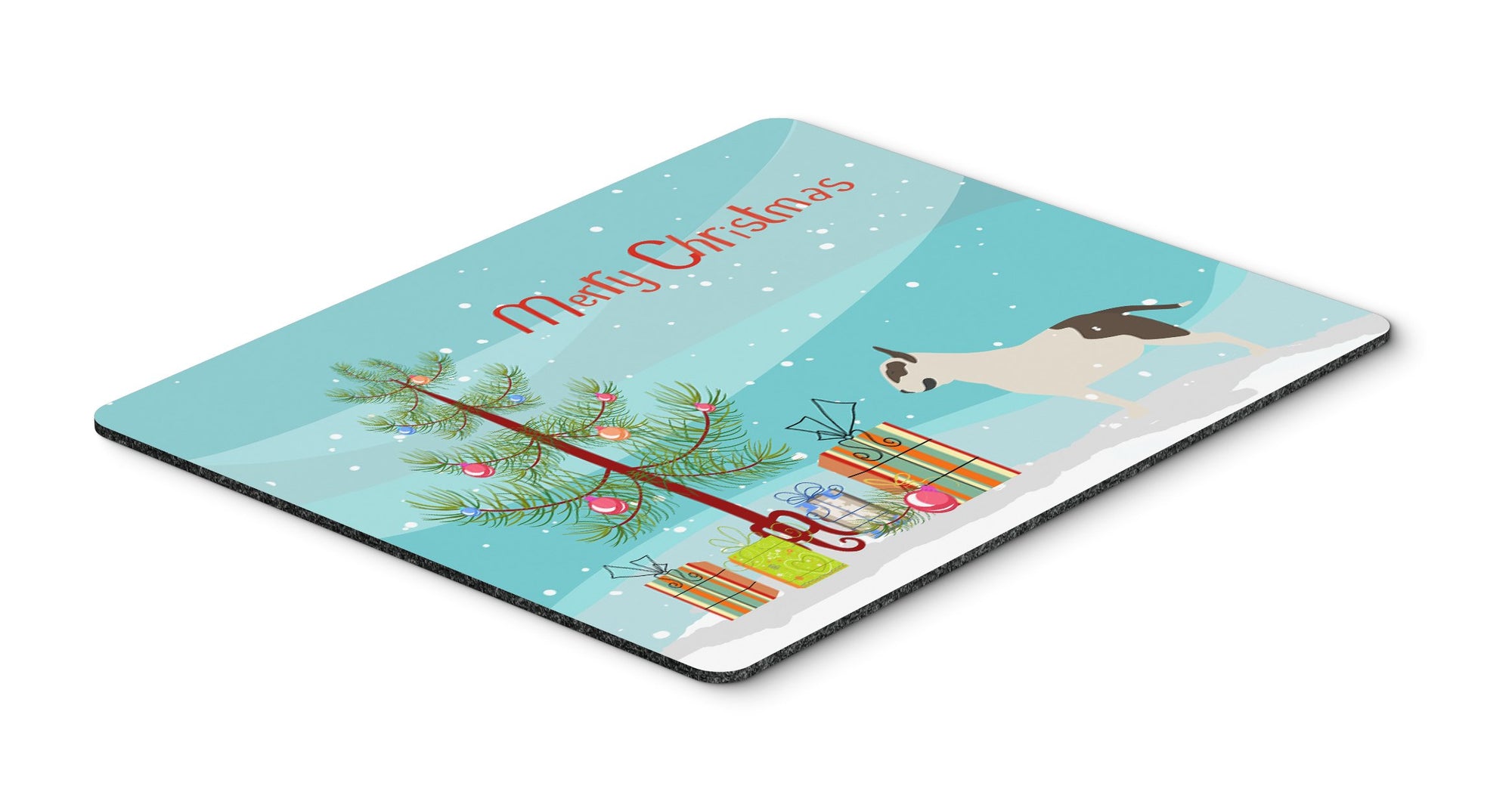 Bull Terrier Merry Christmas Tree Mouse Pad, Hot Pad or Trivet by Caroline's Treasures